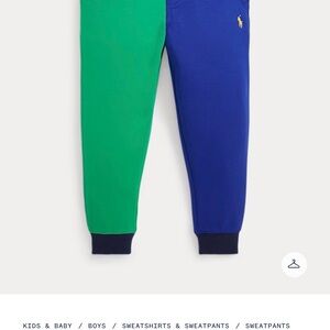 Polo by Ralph Lauren Green & Blue Colorblock Joggers